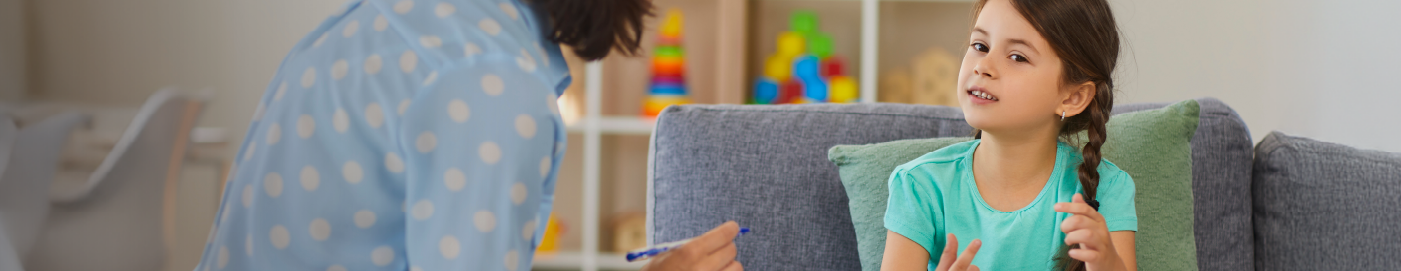 School girl on a sofa