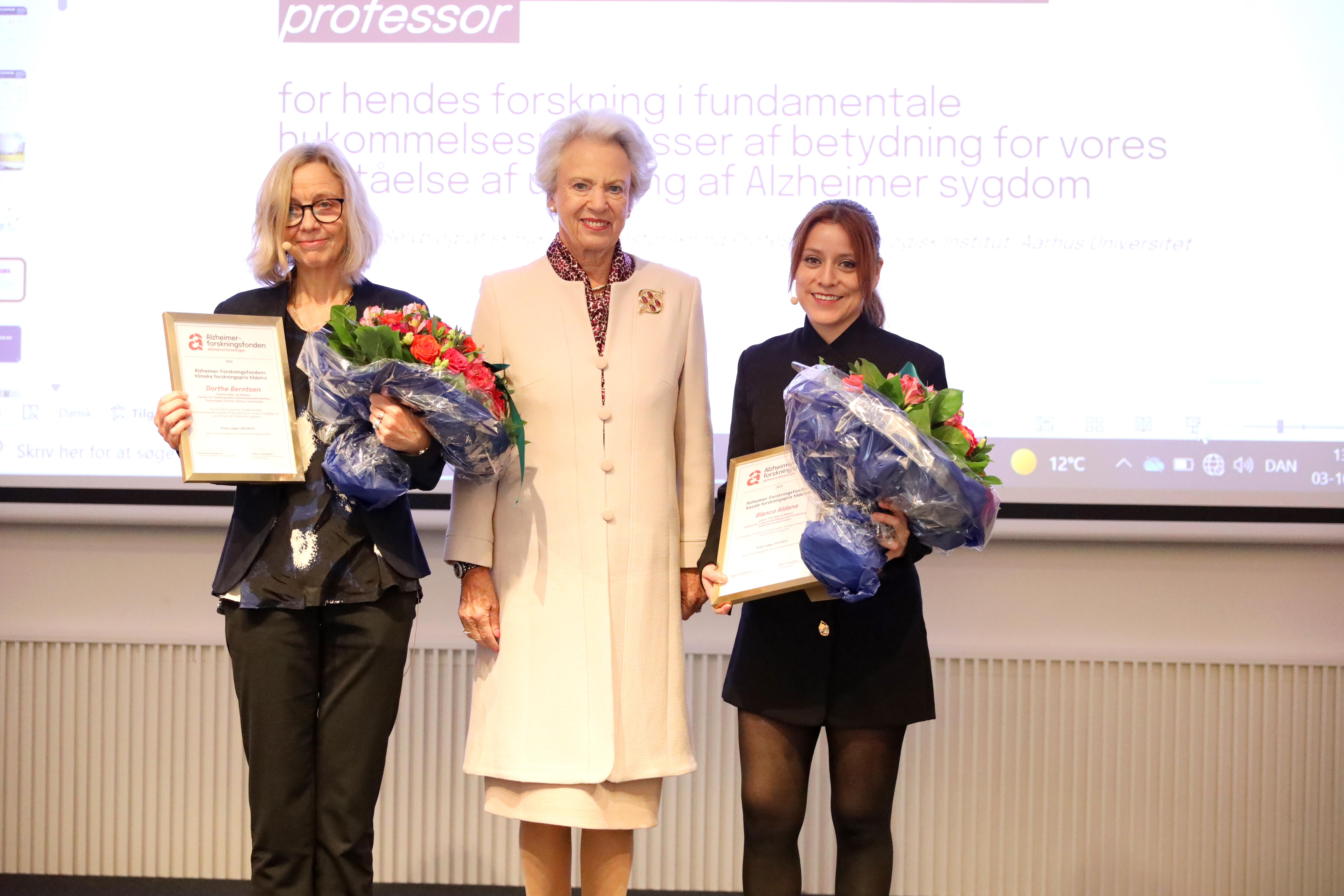 Dorthe Berntsen, H.K.H. Prinsesse Benedikte and Blanca Aldana